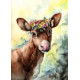 Print - Calf with a Flower Crown